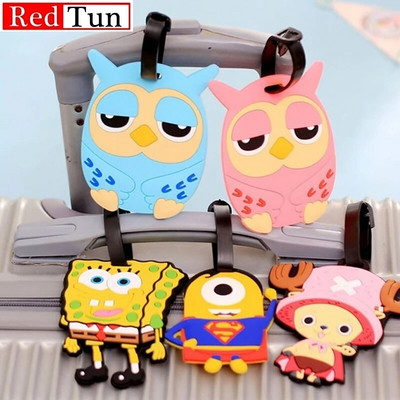 1pc Cute Novelty Rubber Travel Accessories Luggage Tag Unisex Luggage Suitcase Name ID Address Baggage Tag Portable Label