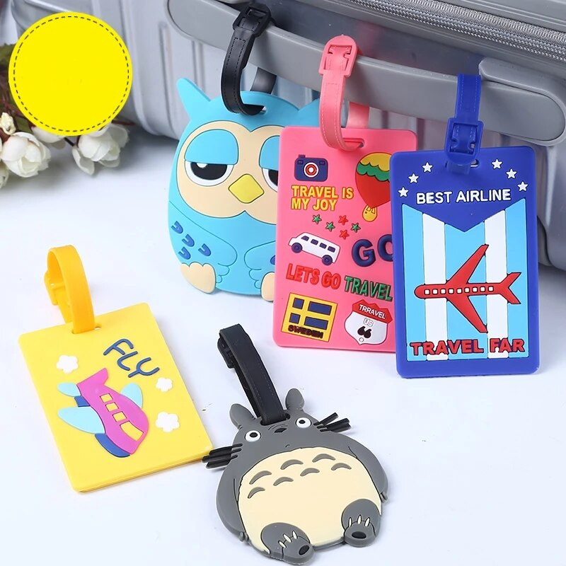 1 τμχ Χαριτωμένα καινοτόμα αξεσουάρ ταξιδιού από καουτσούκ Ετικέτα αποσκευών Unisex Βαλίτσα αποσκευών Όνομα ID Διεύθυνση Ετικέτα αποσκευών Φορητή ετικέτα