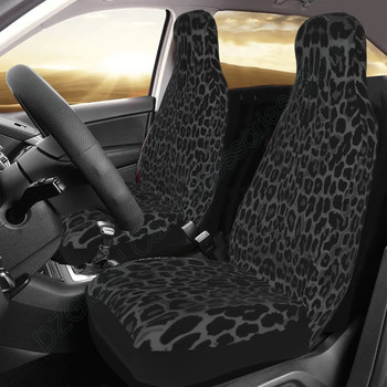 Μαύρο Leopard Print Καλύμματα Καθισμάτων Αυτοκινήτου Μπροστινά Καθίσματα Μόνο για Άντρες ΓυναίκεςPremium Bucket Κάλυμμα μπροστινού καθίσματος Universal
