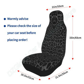Черен леопардов принт Калъфи за автомобилни седалки Предни седалки Само за мъже Жени Премиум кофа Калъф за предна седалка Универсален
