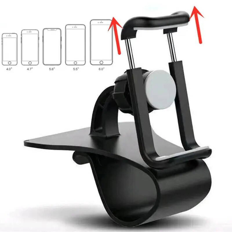 Automašīnas tālruņa turētājs Universāls informācijas panelis Easy Clip Mount GPS displeja kronšteins Automobiļa mobilā tālruņa atbalsts iPhone Samsung Xiaomi