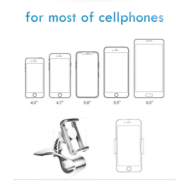 Νέα βάση στήριξης κινητού τηλεφώνου Dash Board Car Κλιπ αυτόματης τοποθέτησης Βάση κινητού τηλεφώνου στο αυτοκίνητο Υποστήριξη βραχίονα GPS 360° για iPhone Samsung Xiaomi