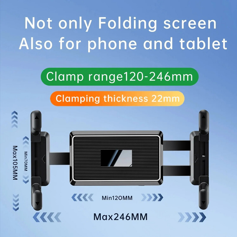 Automašīnas gaisa ventilācijas atveres Universa turētāja stiprinājums, statīvs saderīgs ar 7" - 12,9" planšetdatoriem iPad ,4" - 7" salokāms ekrāns/taisns paneļa tālrunis