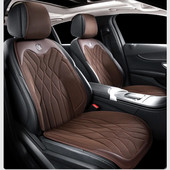 Ledus zīda automašīnas sēdekļa pārvalks Four Seasons universāla sēdekļa aizsardzība pret slīdēšanu Luksusa automašīnas salona apdare Sēdekļa spilvens