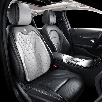 Ledus zīda automašīnas sēdekļa pārvalks Four Seasons universāla sēdekļa aizsardzība pret slīdēšanu Luksusa automašīnas salona apdare Sēdekļa spilvens