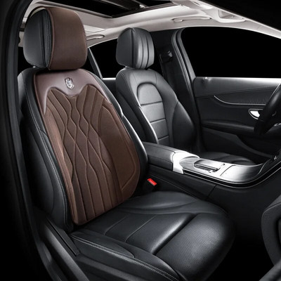 Ledus zīda automašīnas sēdekļa pārvalks Four Seasons universāla sēdekļa aizsardzība pret slīdēšanu Luksusa automašīnas salona apdare Sēdekļa spilvens