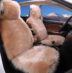 Silti plīša automašīnas sēdekļu pārvalki Universālie garas vilnas kažokādas automašīnas priekšējo sēdekļu aizsargpaklājiņš auto aksesuāriem Auto sēdekļa aizsargs