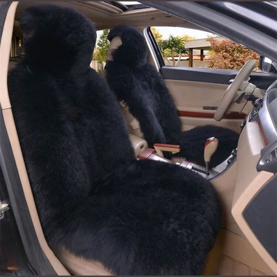 Silti plīša automašīnas sēdekļu pārvalki Universālie garas vilnas kažokādas automašīnas priekšējo sēdekļu aizsargpaklājiņš auto aksesuāriem Auto sēdekļa aizsargs