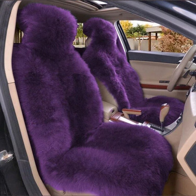 Silti plīša automašīnas sēdekļu pārvalki Universālie garas vilnas kažokādas automašīnas priekšējo sēdekļu aizsargpaklājiņš auto aksesuāriem Auto sēdekļa aizsargs