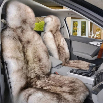 Silti plīša automašīnas sēdekļu pārvalki Universālie garas vilnas kažokādas automašīnas priekšējo sēdekļu aizsargpaklājiņš auto aksesuāriem Auto sēdekļa aizsargs