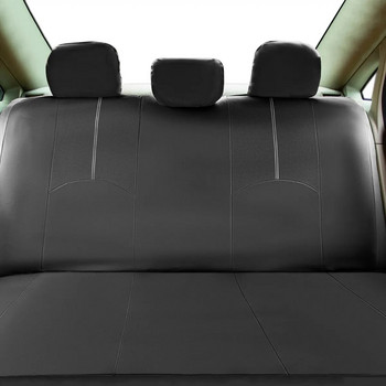 Σετ κάλυμμα καθίσματος αυτοκινήτου Αναπνεύσιμο PU δερμάτινο μαξιλάρι καθίσματος οχήματος Πλήρες κάλυμμα Surround για Πλήρες προστατευτικό μαξιλαράκι αυτοκινήτου Fit Auto 5 θέσεων