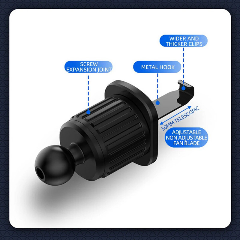 Gravity autotelefoni hoidik 4,7-7-tollise mobiiltelefoni auto õhuventiiliga telefonikinnitus Universaalne põrutuskindel GPS-klambriga nutitelefoni alus