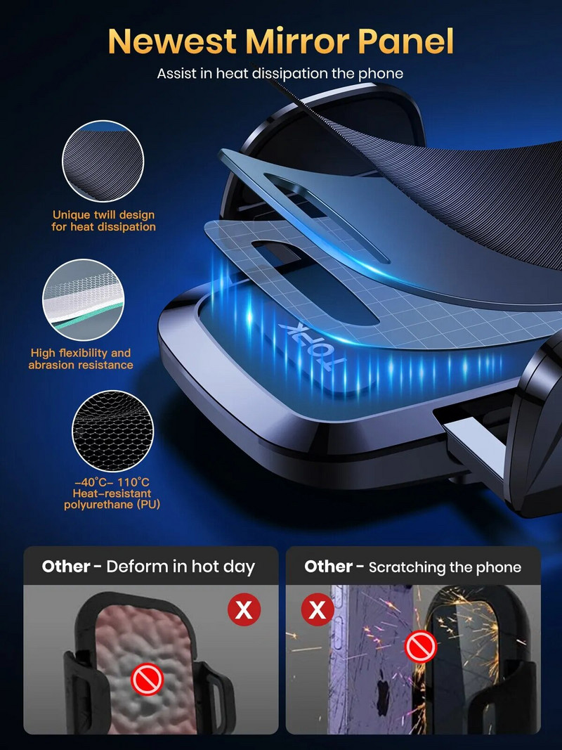 Θήκη τηλεφώνου αυτοκινήτου Βάση κινητού τηλεφώνου Βάση τηλεφώνου Handsfree αυτοκινήτου για αεραγωγούς παρμπρίζ ταμπλό