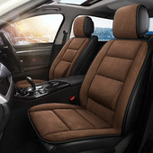 Automašīnas siltais sēdekļa pārvalks Biezs plīša ziemas sēdekļa spilvena aizsargs Universāls automašīnas salona sēdekļi Mīksts paklājiņš Auto piederumi
