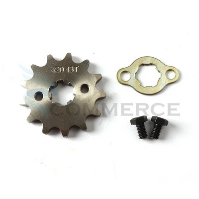 420# 17mm 10 11 12 13 14 15 16 17 18 19T Zobu priekšējais dzinēja zobrats Dirt Pit Monkey Dax Bike Go Kart ATV kvadraciklam