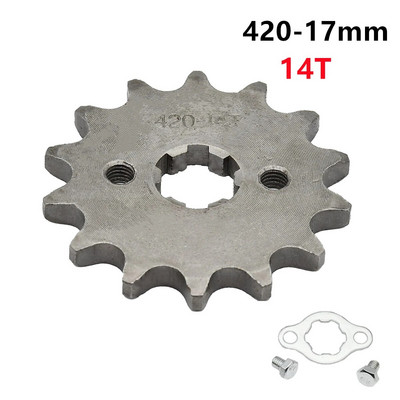 420# 17mm 10 11 12 13 14 15 16 17 18 19T Zobu priekšējais dzinēja zobrats Dirt Pit Monkey Dax Bike Go Kart ATV kvadraciklam