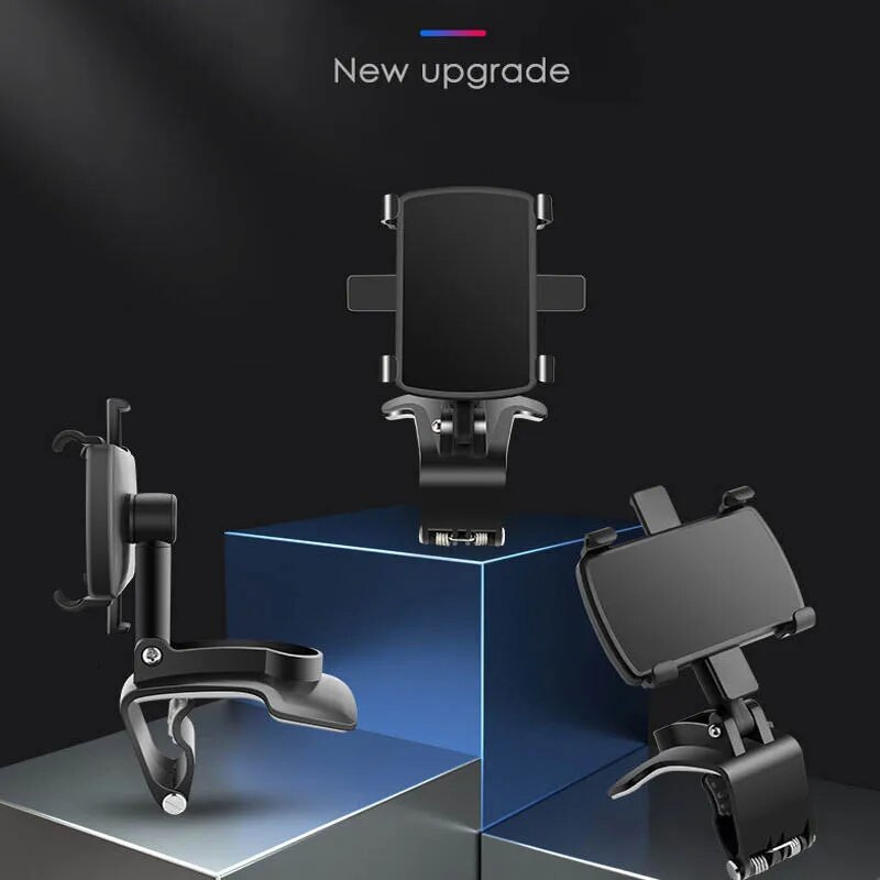 Auto telefona turētājs auto daudzfunkcionāls rotējošs auto ar paneļa spoguļa navigācijas kronšteinu Universal Automobile Cradles