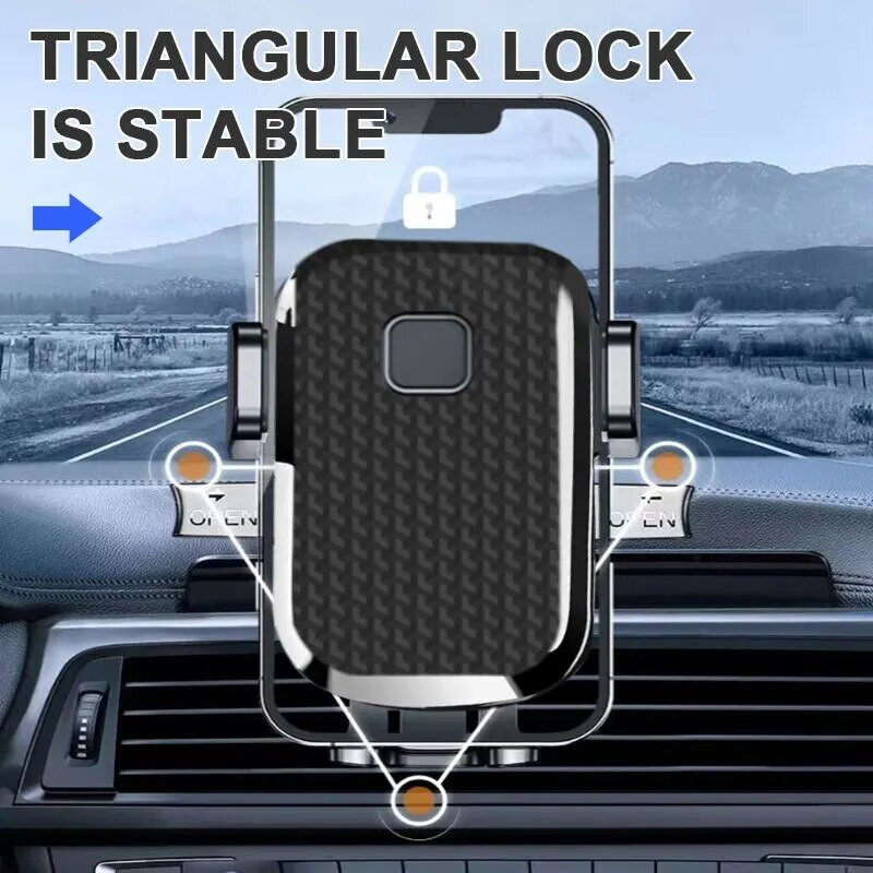 Universāls automašīnas tālruņa turētājs gaisa ventilācijas klips Universāls mobilā tālruņa GPS statīva atbalsts automašīnas stiprinājuma regulējamajā automātiskajā kronšteinā