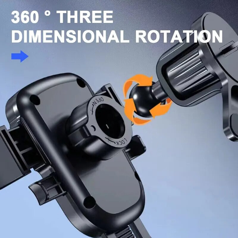 Universāls automašīnas tālruņa turētājs gaisa ventilācijas klips Universāls mobilā tālruņa GPS statīva atbalsts automašīnas stiprinājuma regulējamajā automātiskajā kronšteinā