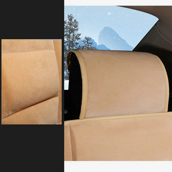 Λούτρινο κάλυμμα καθίσματος αυτοκινήτου Άνετο σετ μαξιλαριών Universal Auto Εσωτερικά Καθίσματα Προστατευτικό Μαλακό Ματ Αξεσουάρ αυτοκινήτου