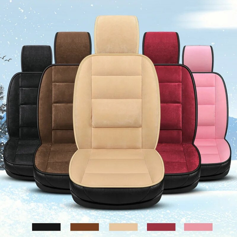 Automašīnas sēdekļa plīša pārvalks Ērts spilvenu komplekts Universāls Auto Salona Sēdekļi Aizsargs Mīksts Paklājiņš Auto aksesuāri