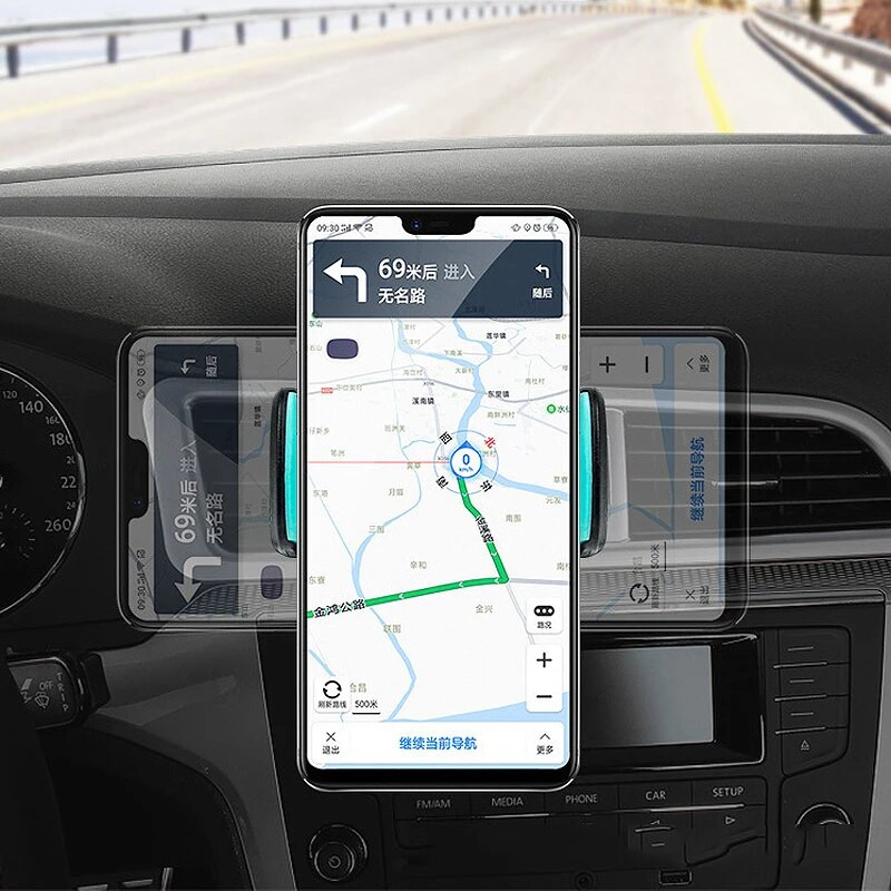 Automašīnas tālruņa turētājs Automātiskā gaisa izvada stiprinājuma klips 360 regulējams automašīnas aksesuāri Universāls mobilais turētājs automašīnas stiprinājuma tālruņa atbalsts