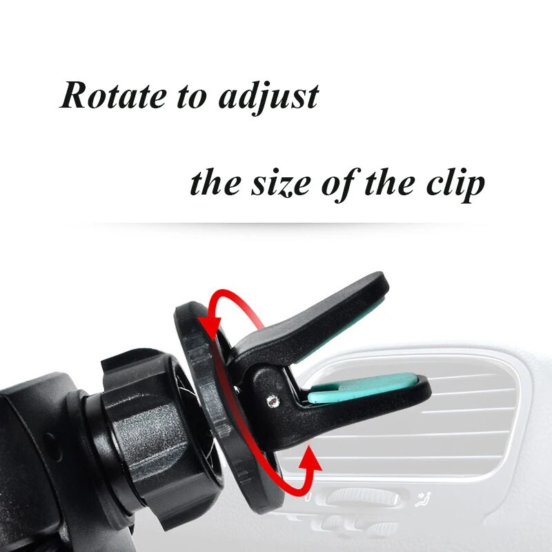 Automašīnas tālruņa turētājs Automātiskā gaisa izvada stiprinājuma klips 360 regulējams automašīnas aksesuāri Universāls mobilais turētājs automašīnas stiprinājuma tālruņa atbalsts