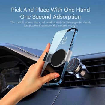 Метална скоба за телефон за магнитни стойки за кола Щипка за мобилен телефон за магнитен държач за кола Съвместим с iPhone Samsung Смартфони Xiaomi