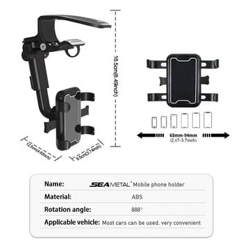 BLALION Универсален държач за автомобилен телефон с щипка Въртяща се на 360 градуса прибираща се стойка за монтиране на телефон за Dash Cam GPS скоба за смартфон
