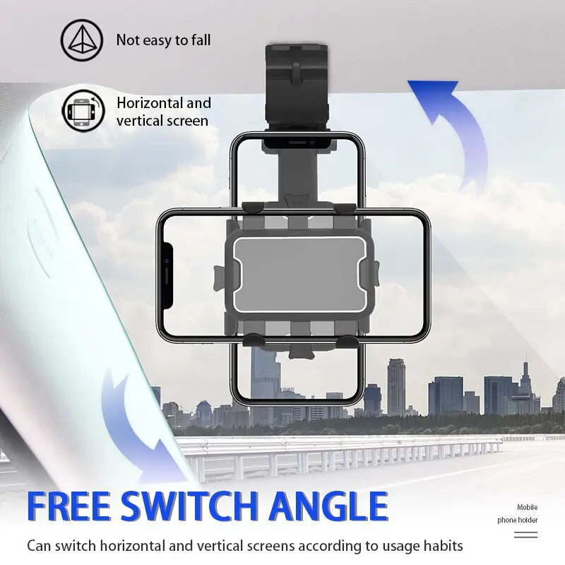 BLALION Universal Clip automašīnas tālruņa turētājs 360 grādos pagriežams, izvelkams tālruņa stiprinājuma statīvs Dash Cam GPS viedtālruņa kronšteinam