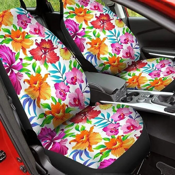 Καλύμματα καθισμάτων αυτοκινήτου Hawaii Colorful Tropical Flowers Πλήρες σετ Προστατευτικά καθισμάτων Bucket για φορτηγά και SUV Καλύμματα καθισμάτων αυτοκινήτου Τέσσερις σεζόν