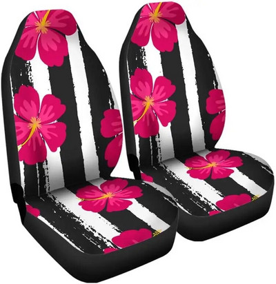 Havaju salu krāsaini tropu ziedi automašīnu sēdekļu pārvalki pilna komplektācija kausa sēdekļu aizsargi kravas automašīnām un apvidus automašīnām Auto sēdekļu pārvalki četrām sezonām