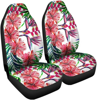 Havaju salu krāsaini tropu ziedi automašīnu sēdekļu pārvalki pilna komplektācija kausa sēdekļu aizsargi kravas automašīnām un apvidus automašīnām Auto sēdekļu pārvalki četrām sezonām
