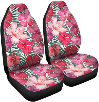 Havaju salu krāsaini tropu ziedi automašīnu sēdekļu pārvalki pilna komplektācija kausa sēdekļu aizsargi kravas automašīnām un apvidus automašīnām Auto sēdekļu pārvalki četrām sezonām