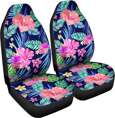 Havaju salu krāsaini tropu ziedi automašīnu sēdekļu pārvalki pilna komplektācija kausa sēdekļu aizsargi kravas automašīnām un apvidus automašīnām Auto sēdekļu pārvalki četrām sezonām