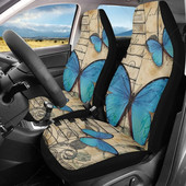 Blue Butterfly Retro autoistmekatted ainult naiste esiistmele 2 tk universaalsed automaatsed esiistmed, mis sobivad automaasturi sedaani jaoks