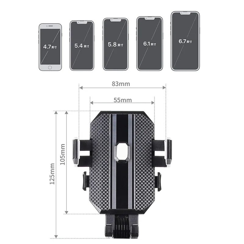 Regulējams automašīnas krūzes turētājs mobilā tālruņa stiprinājuma statīvs Universāls automašīnas ūdens krūzes turētājs Mobilā mobilā tālruņa kronšteina atbalsts iPhone 13