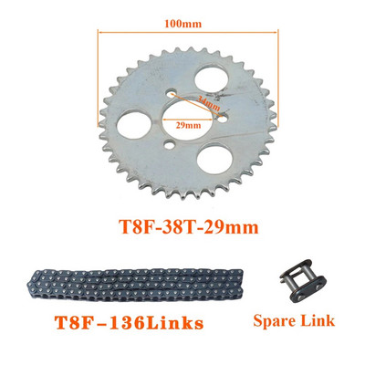 47cc 49cc T8F ķēdes