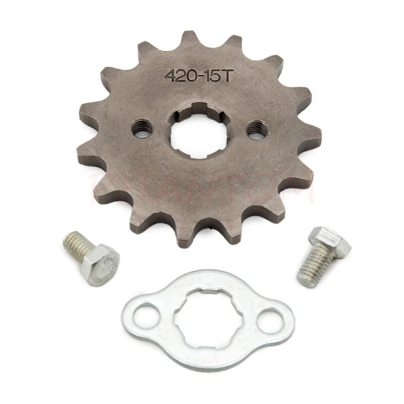 420 10T 11T 12T 13T 14T 15T 16T 17T 18T 19T zobs 17mm ID priekšējais dzinēja zobrats motocikla daļai