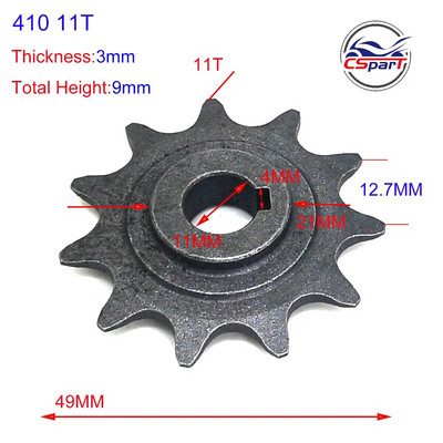 8 9 11 13 Tooth 8T 9T 11T 13T Sprocket 410 420 Electric Bike Motor MY1016Z Unitemotor MY1018 Scooter