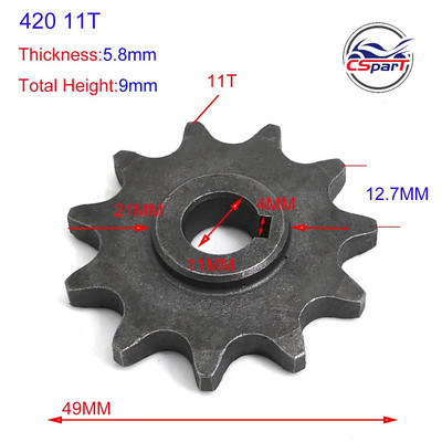8 9 11 13 Tooth 8T 9T 11T 13T Sprocket 410 420 Electric Bike Motor MY1016Z Unitemotor MY1018 Scooter