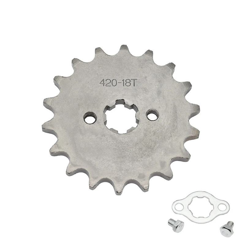 Motocikla ķēdes zobrats 17mm 10T 11T 12T 13T 14T 15T 16T 17T 18T 19T paredzēts 50cc 70cc 90cc 110cc priekšējais dzinējs 420 zobrati