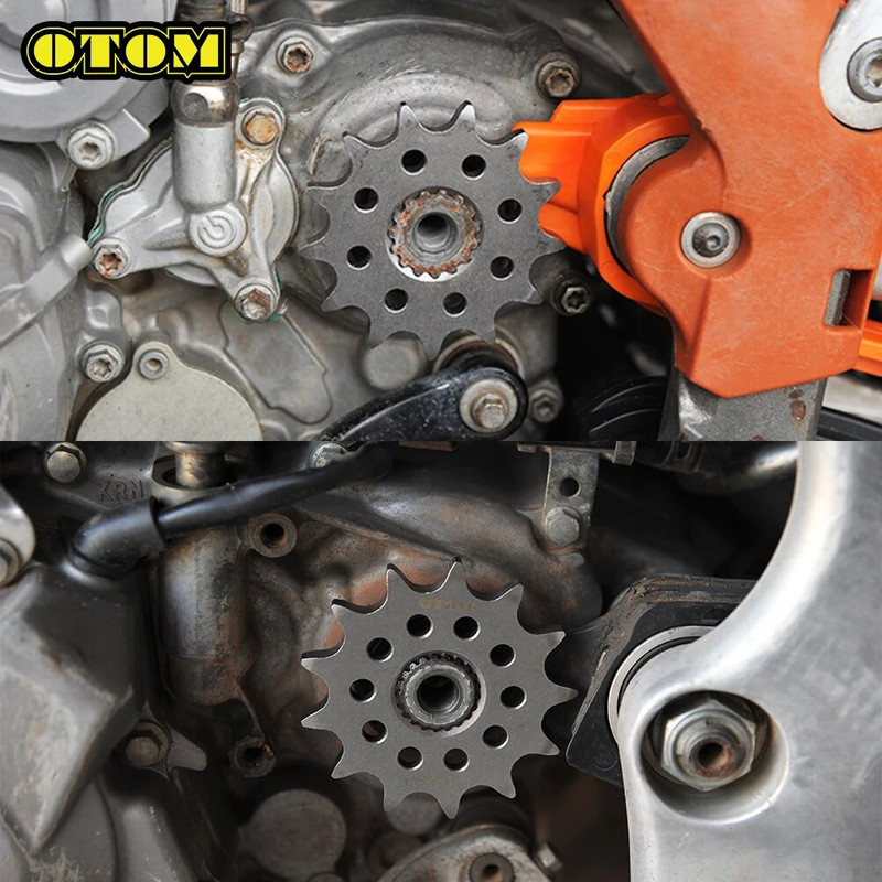 Motocikls priekš KTM HONDA YAMAHA KAWASAKI Chian 520 13T Priekšējais zobrats Kalts Viegls SXF EXCF FC FE CRF YZF KXF 250 350 450