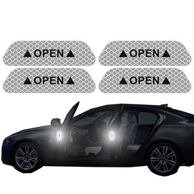 Atstarojoša automašīnas durvju uzlīme drošības atvēršanas brīdinājuma atstarotāja lentes uzlīme Automašīnu aksesuāri ārējais iekšējais atstarotājs