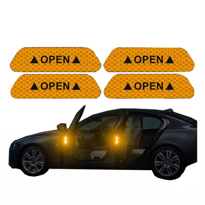 Atstarojoša automašīnas durvju uzlīme drošības atvēršanas brīdinājuma atstarotāja lentes uzlīme Automašīnu aksesuāri ārējais iekšējais atstarotājs