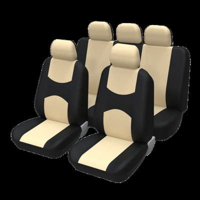 Спортни универсални полиестерни калъфи за столчета за кола, подходящи за повечето автомобили, обикновен плат, двуцветен, стилни аксесоари за кола, протектор за седалки
