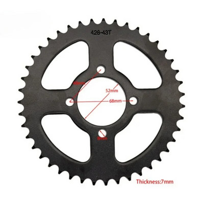 Motociklu ķēde Kart Beach auto aksesuāri Apvidus auto Zobu rati 420 /428 zobu plāksne 428 pārnesums Daquan