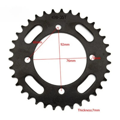 Motociklu ķēde Kart Beach auto aksesuāri Apvidus auto Zobu rati 420 /428 zobu plāksne 428 pārnesums Daquan