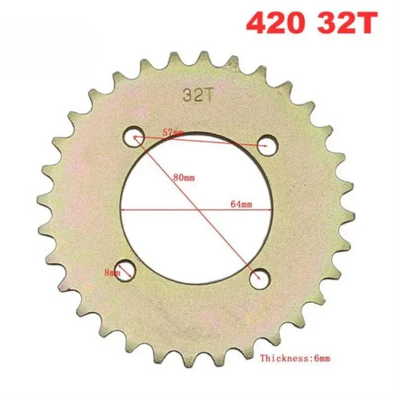 Motociklu ķēde Kart Beach auto aksesuāri Apvidus auto Zobu rati 420 /428 zobu plāksne 428 pārnesums Daquan