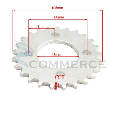 1 tk 420/428 kett 25T hammas 48mm tagumine ketiratas 110cc 125cc 140cc mootorratta Pit Dirt Bike ATV Buggy Go Kart Quad osad
